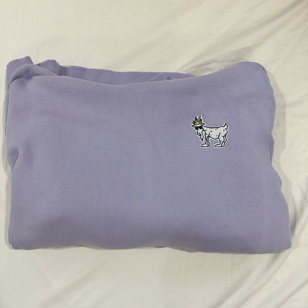 GOAT USA lilac embroidered hoodie
